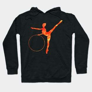 Orange Rhythmic Gymnast Hoop Hoodie